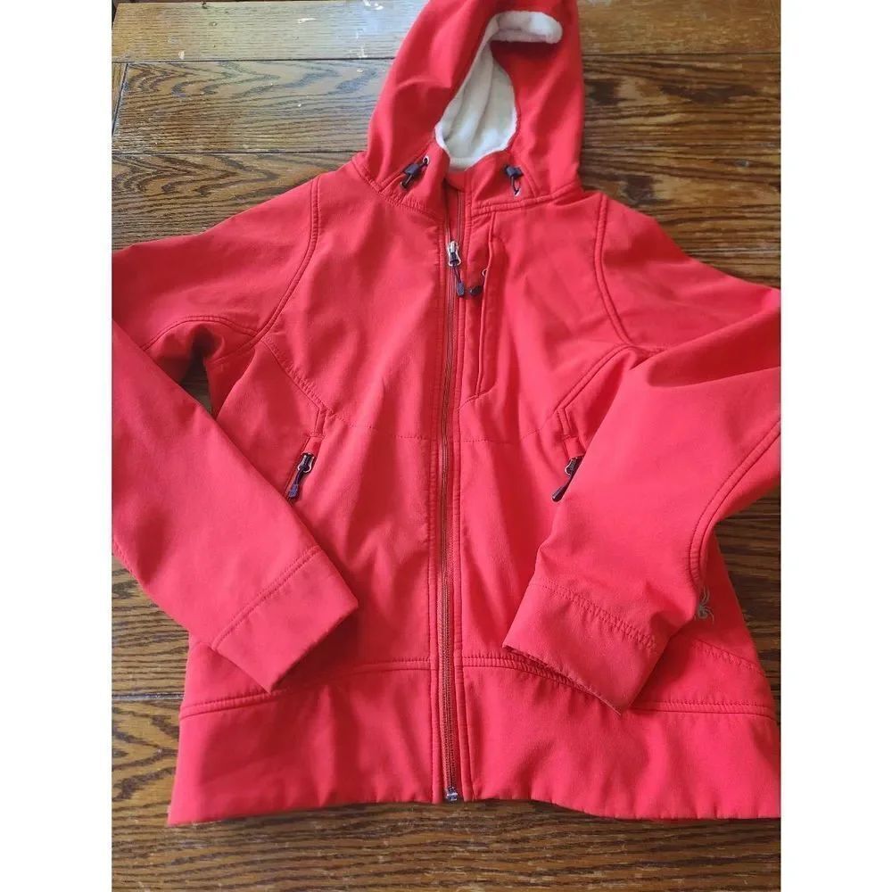 Spyder  Women's red hooded jacket sz Medium